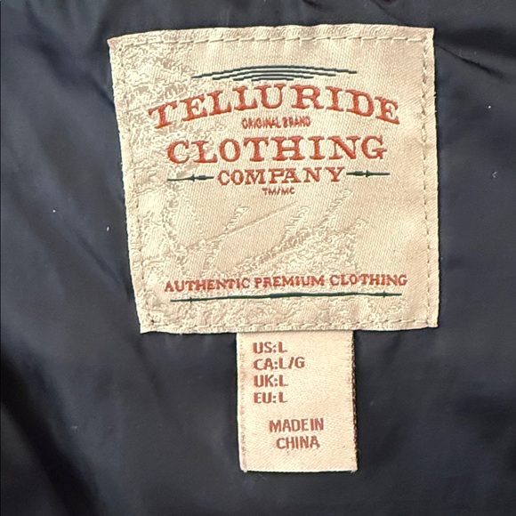 Telluride Clothing Co Full Zip Quilted Puffer Vest Black Gray Snowflake Large - Picture 2 of 12